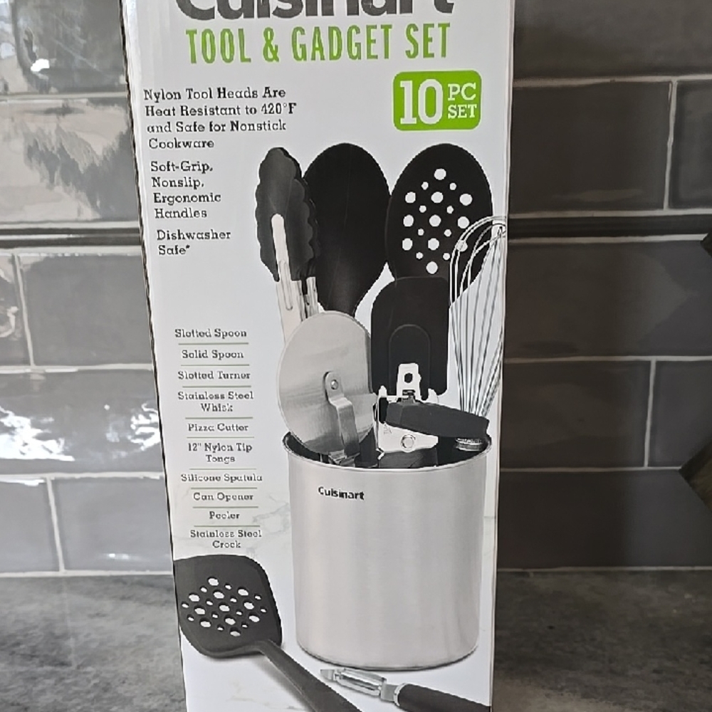 Cuisinart Black and Silver Kitchen Tool Set